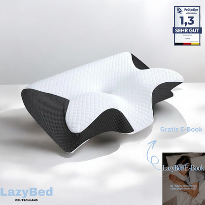 LazyBed™ Wach endlich ohne Nackenschmerzen auf jede Nacht, ganz ohne Schmerzmittel.
