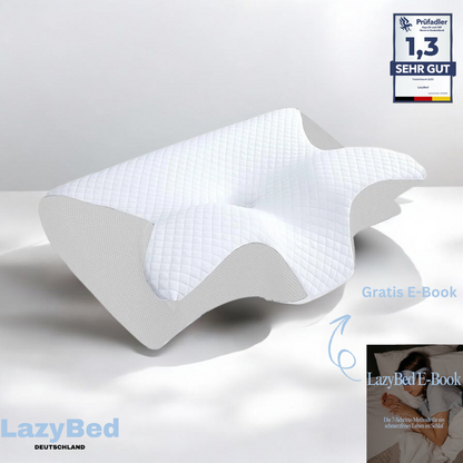 LazyBed™ Wach endlich ohne Nackenschmerzen auf jede Nacht, ganz ohne Schmerzmittel.