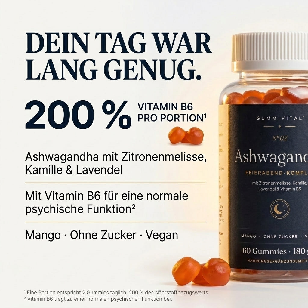 GummiVital® N°02 FEIERABEND-KOMPLEX Pflanzlicher Ruhe-Komplex für echten Feierabend im Kopf