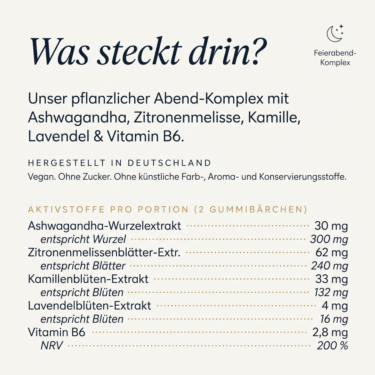 GummiVital® N°02 FEIERABEND-KOMPLEX Pflanzlicher Ruhe-Komplex für echten Feierabend im Kopf