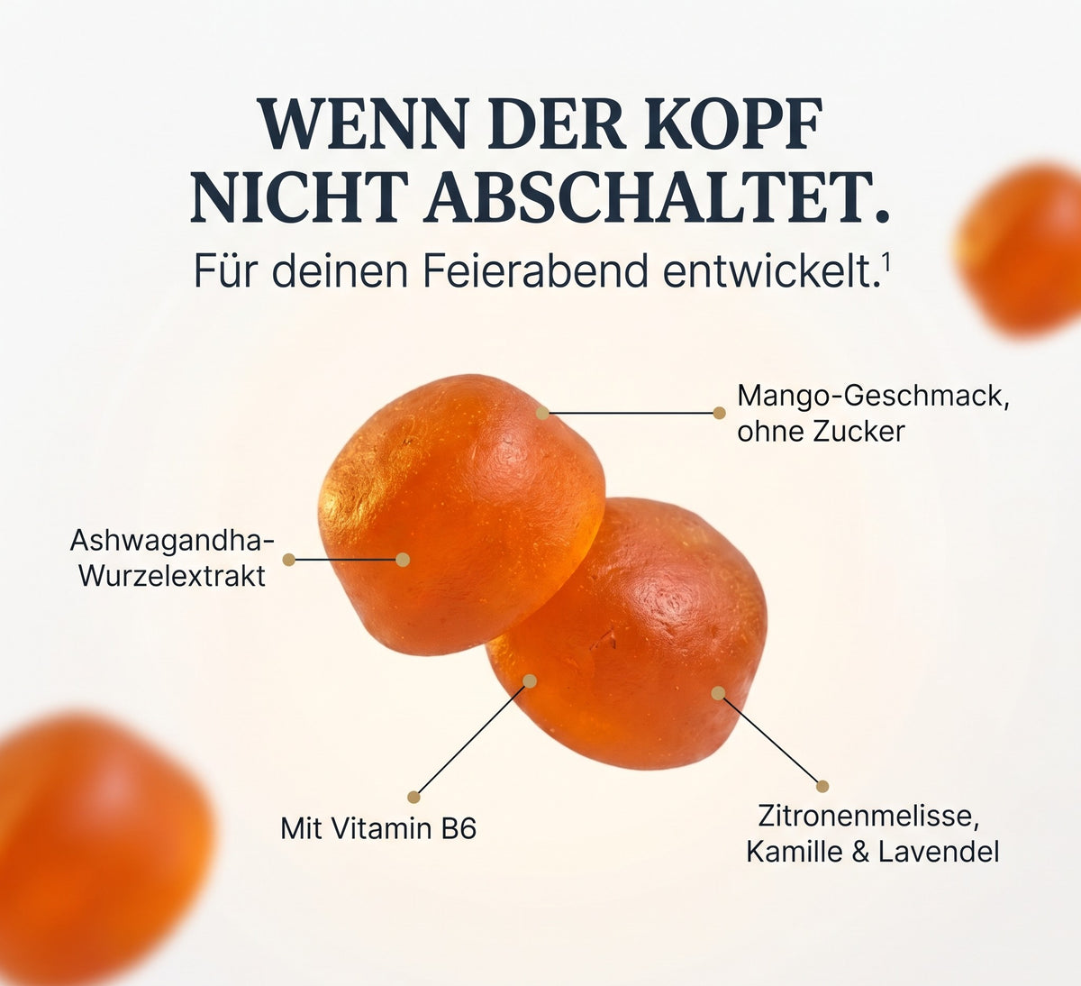 GummiVital® N°02 FEIERABEND-KOMPLEX Pflanzlicher Ruhe-Komplex für echten Feierabend im Kopf