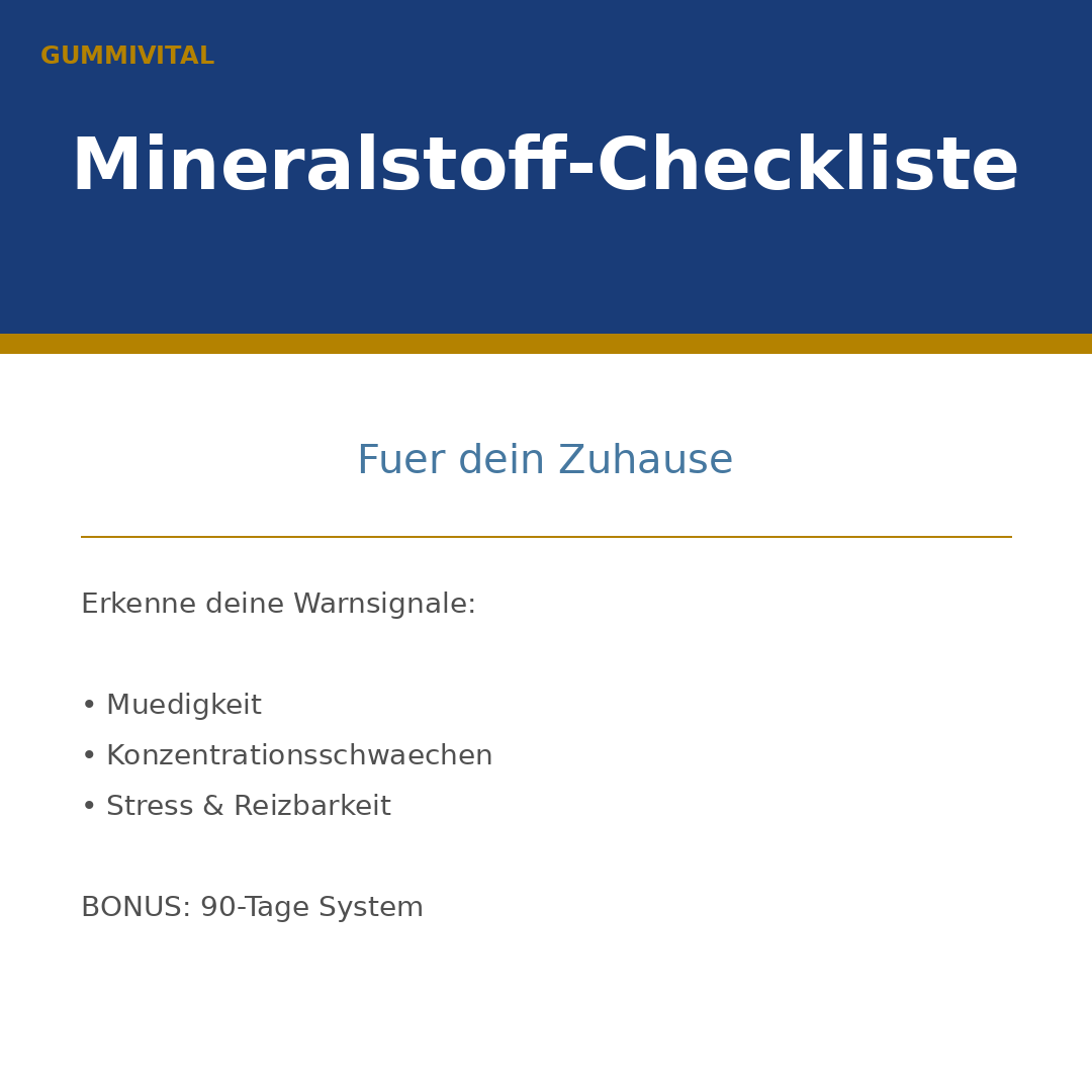 Gummivital Mineralstoff Checkliste