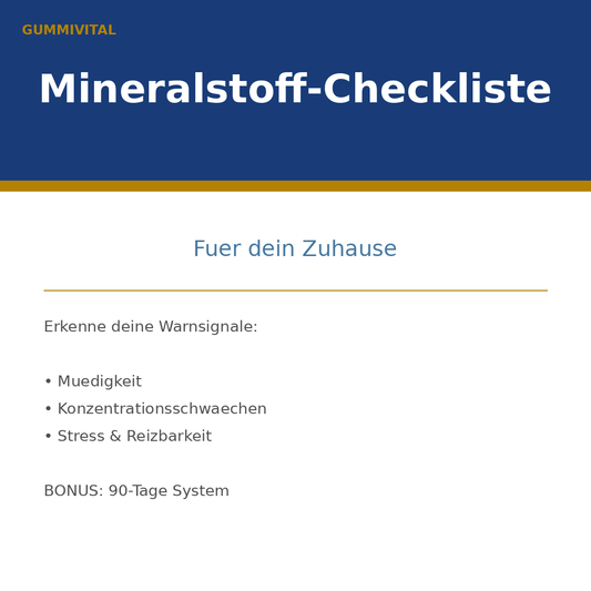 Gummivital Mineralstoff Checkliste
