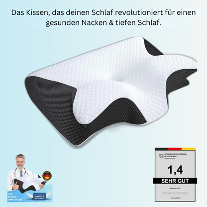 LazyBed™ Wach endlich ohne Nackenschmerzen auf jede Nacht, ganz ohne Schmerzmittel.