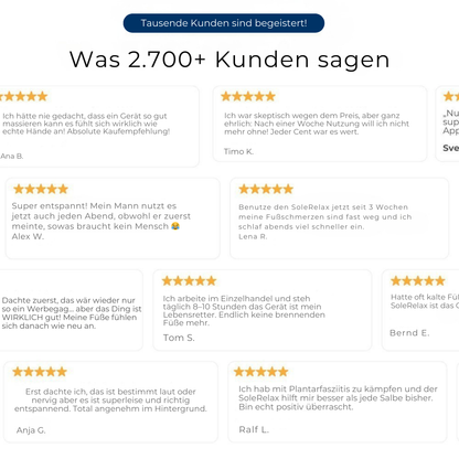 SoleRelax™ Fußmassagegerät Sag Fußschmerzen Lebewohl in nur 10 Minuten täglich.