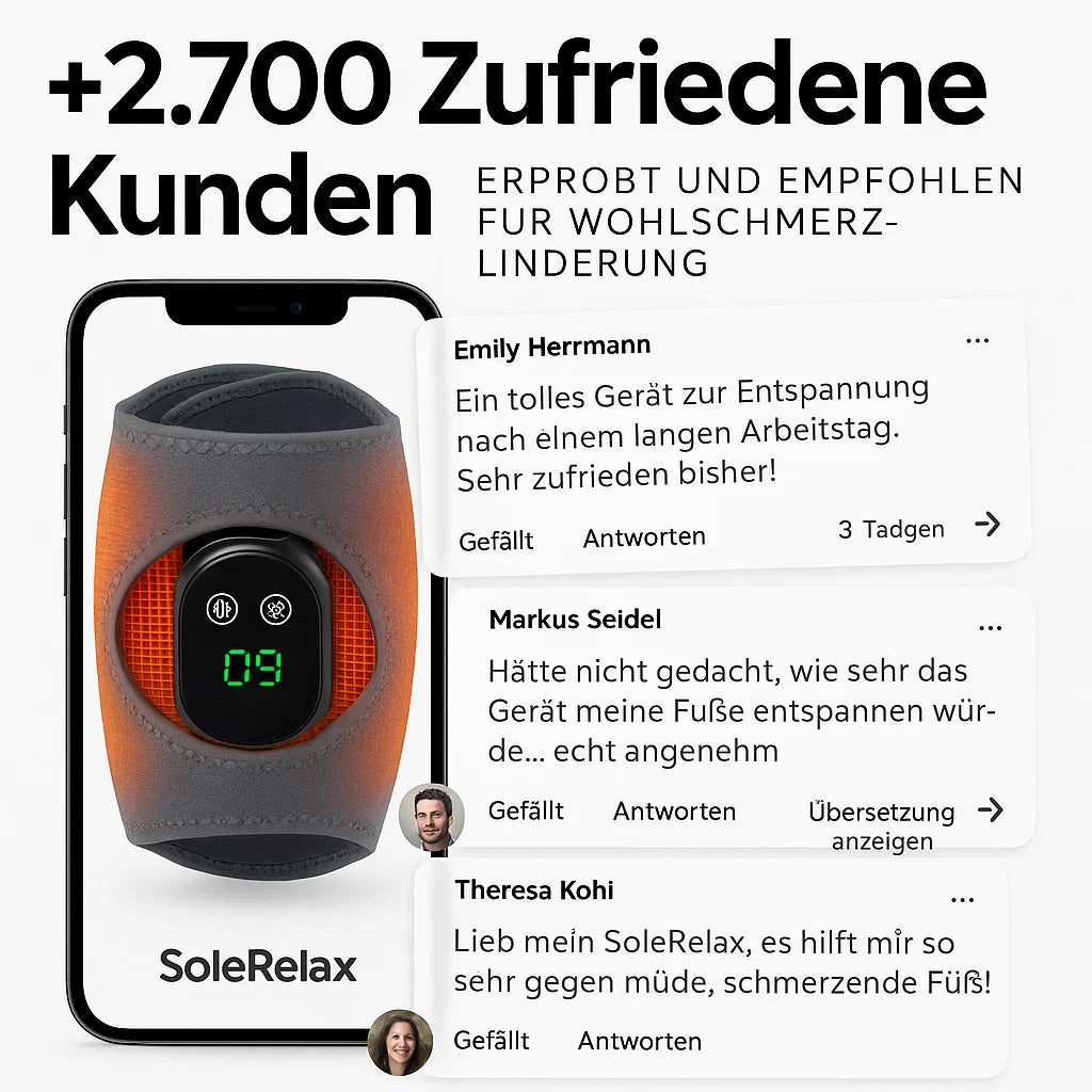 SoleRelax™ Fußmassagegerät Sag Fußschmerzen Lebewohl in nur 10 Minuten täglich.