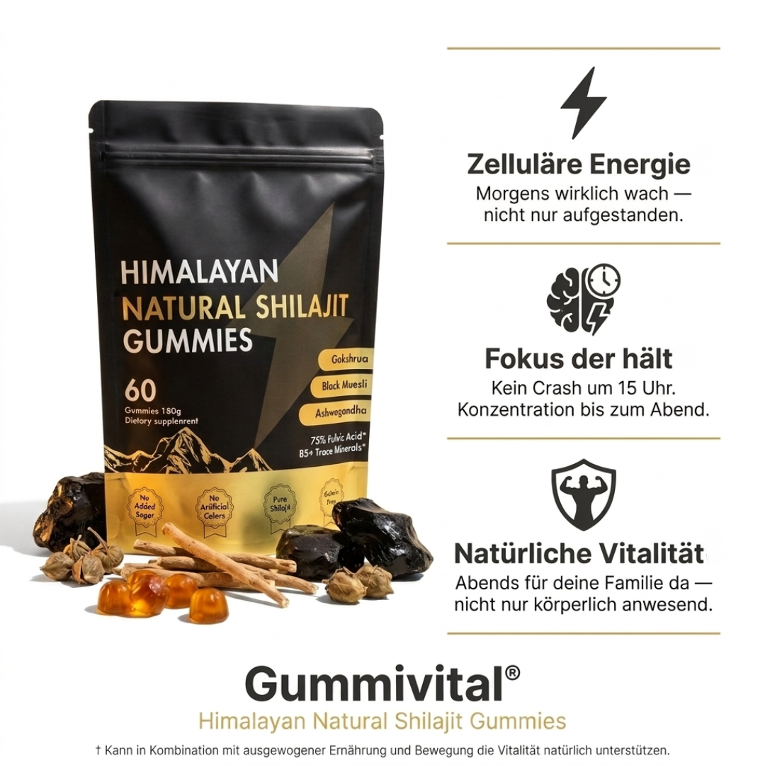 Gummivital™ Shilajit Gummies Hol dir zurück, was dich früher stark gemacht hat.